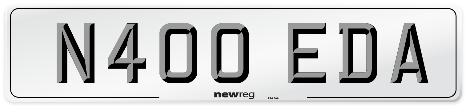 N400 EDA Number Plate from New Reg